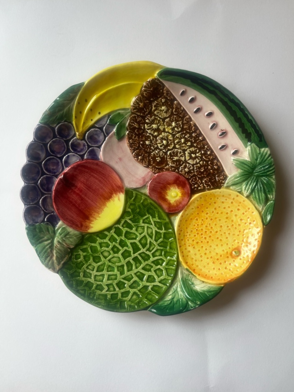 Vintage Takahashi San Francisco Hand Painted Pottery Fruit Plate 9”